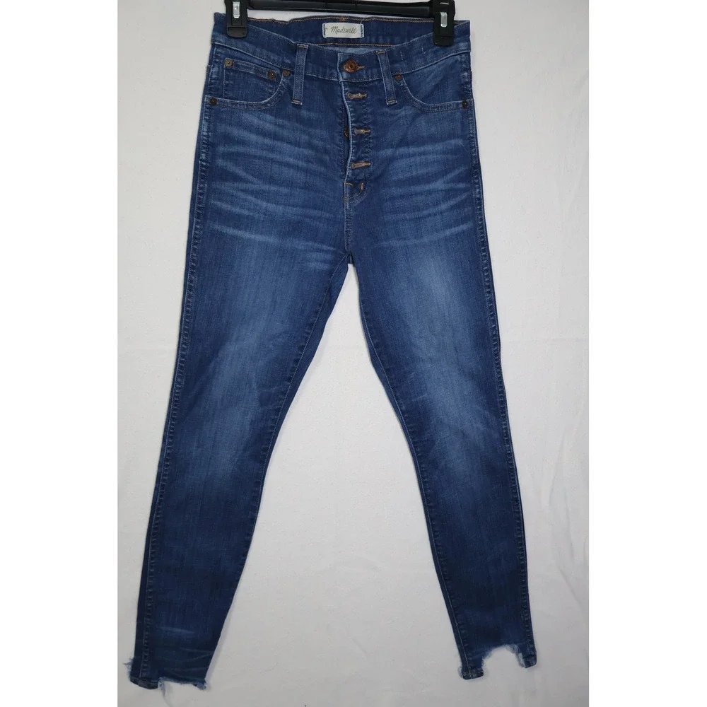 Madewell 10 High-Rise Skinny women's Jeans Blue Button Fly‎ Size 27